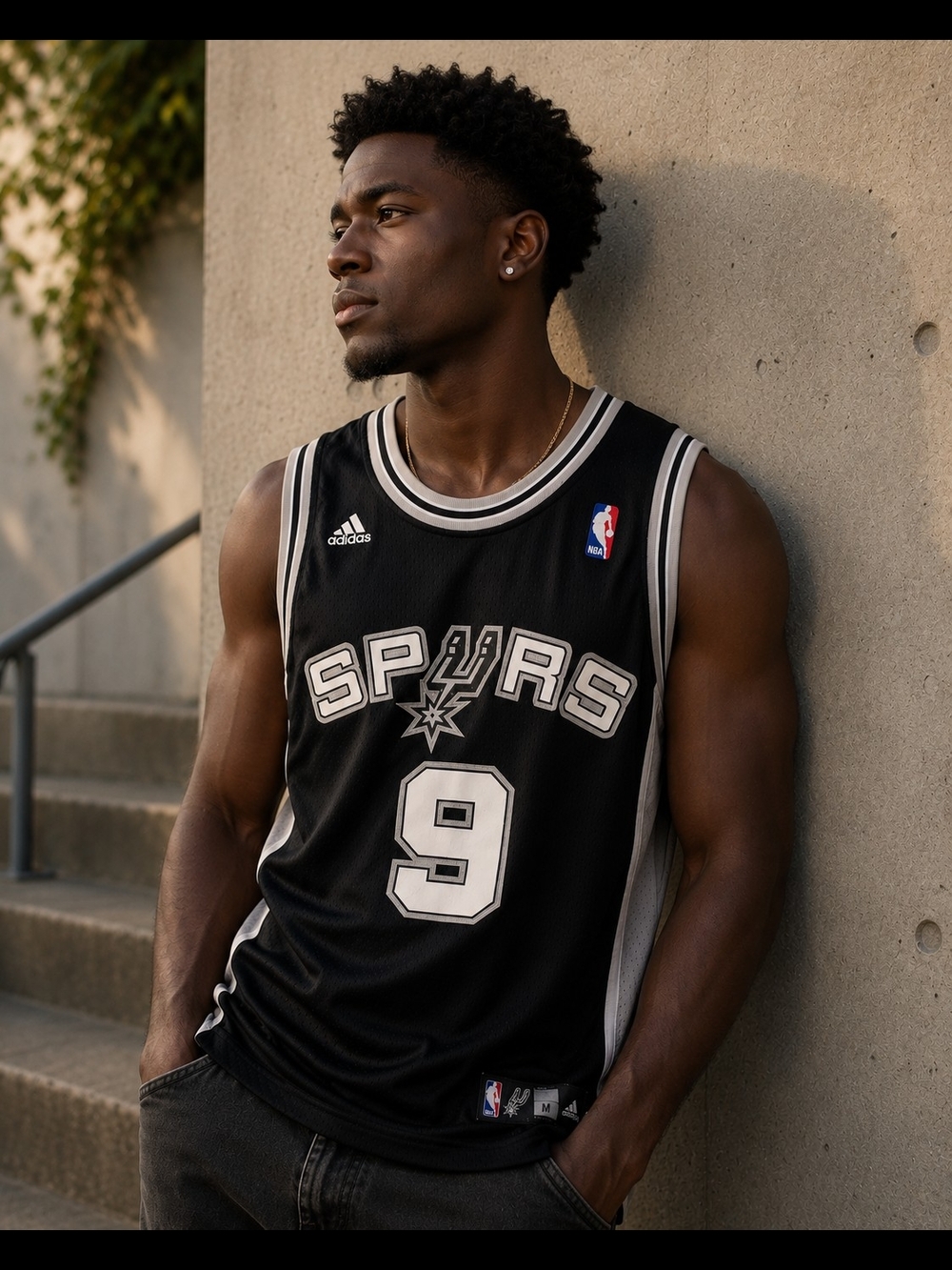Adidas San Antonio Spurs #9 Black Parker  Basketball Jersey